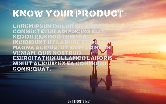Know Your Product example